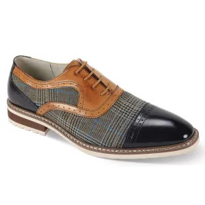 Giovanni Leather Dress Shoes-SINCLAIR-NVY-TAN