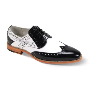 Giovanni Leather Dress Shoes-TROY-BLK-WHT
