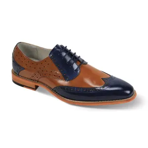 Giovanni Leather Dress Shoes-TROY-NVY-TAN