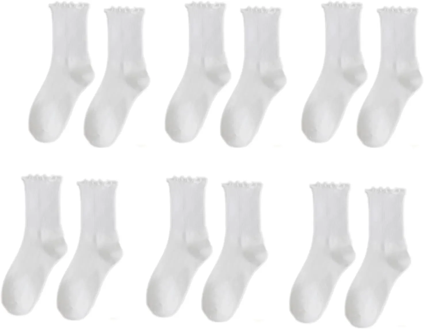 GuaziV Women's Ruffle Socks, Womens Fun Novelty Crew Colorful Fashion Casual Socks