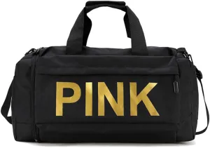 Gym Bag for Women Men, Duffle Shoulder Bags Sports Tote Bags, Waterproof Weekend Bags for Travel, Hiking, Workouts, Perfect for Mom's Gifts(White), Black