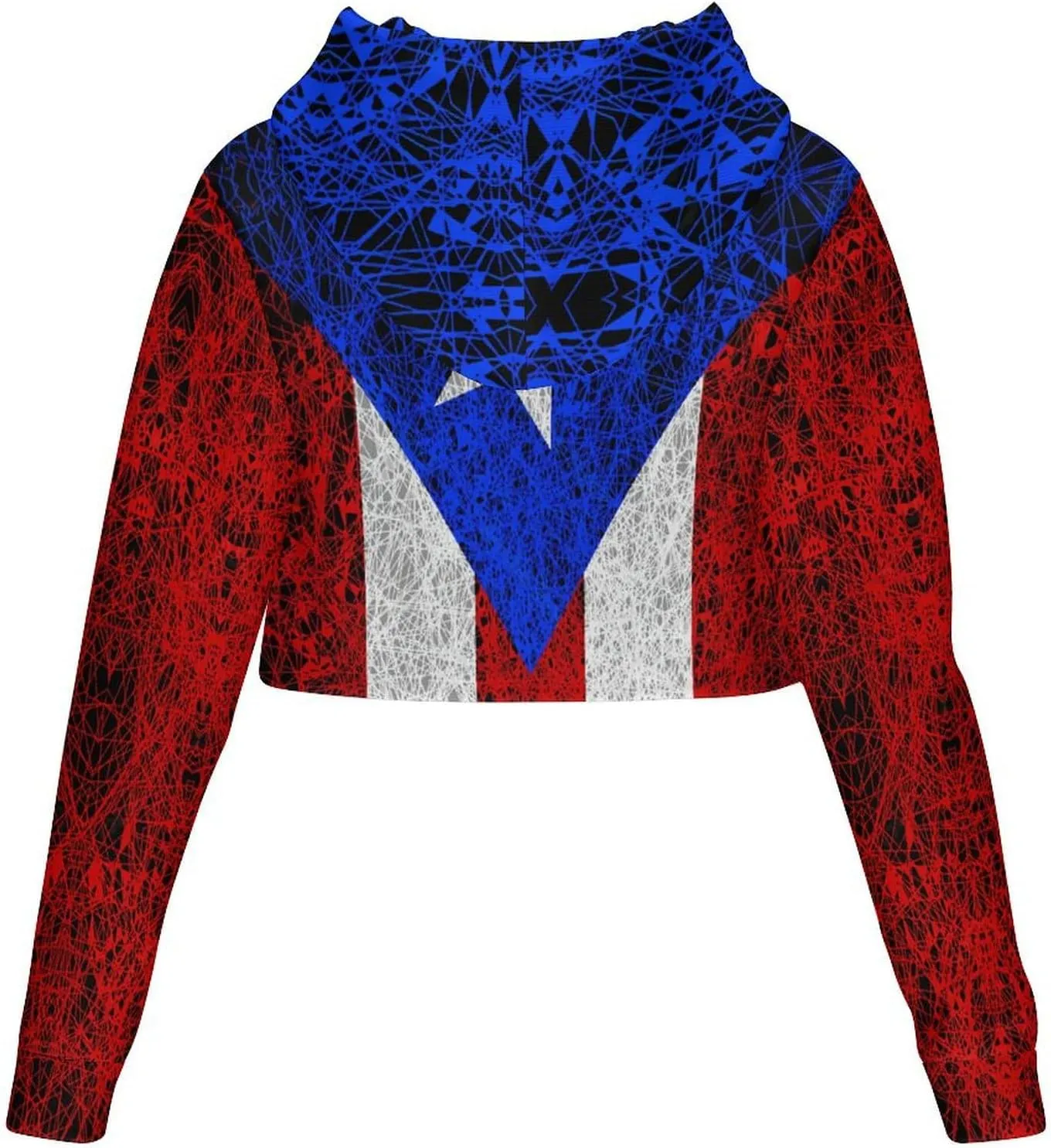 Haiti Flag Womens Cropped Hoodie Crop Top Sweatshirts for Women Casual Cropped Sweater