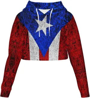 Haiti Flag Womens Cropped Hoodie Crop Top Sweatshirts for Women Casual Cropped Sweater