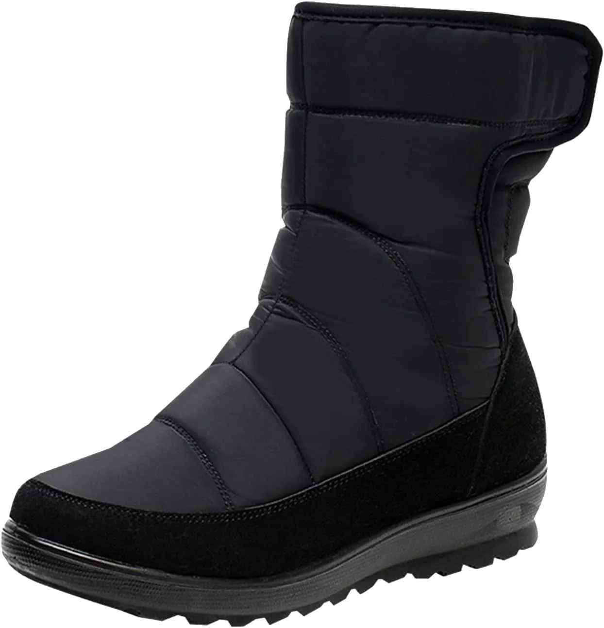 hlysgo Women's Wide Width Winter Ultra Warm Outdoor Anti-Slip Waterproof Ski Casual Snow Boots