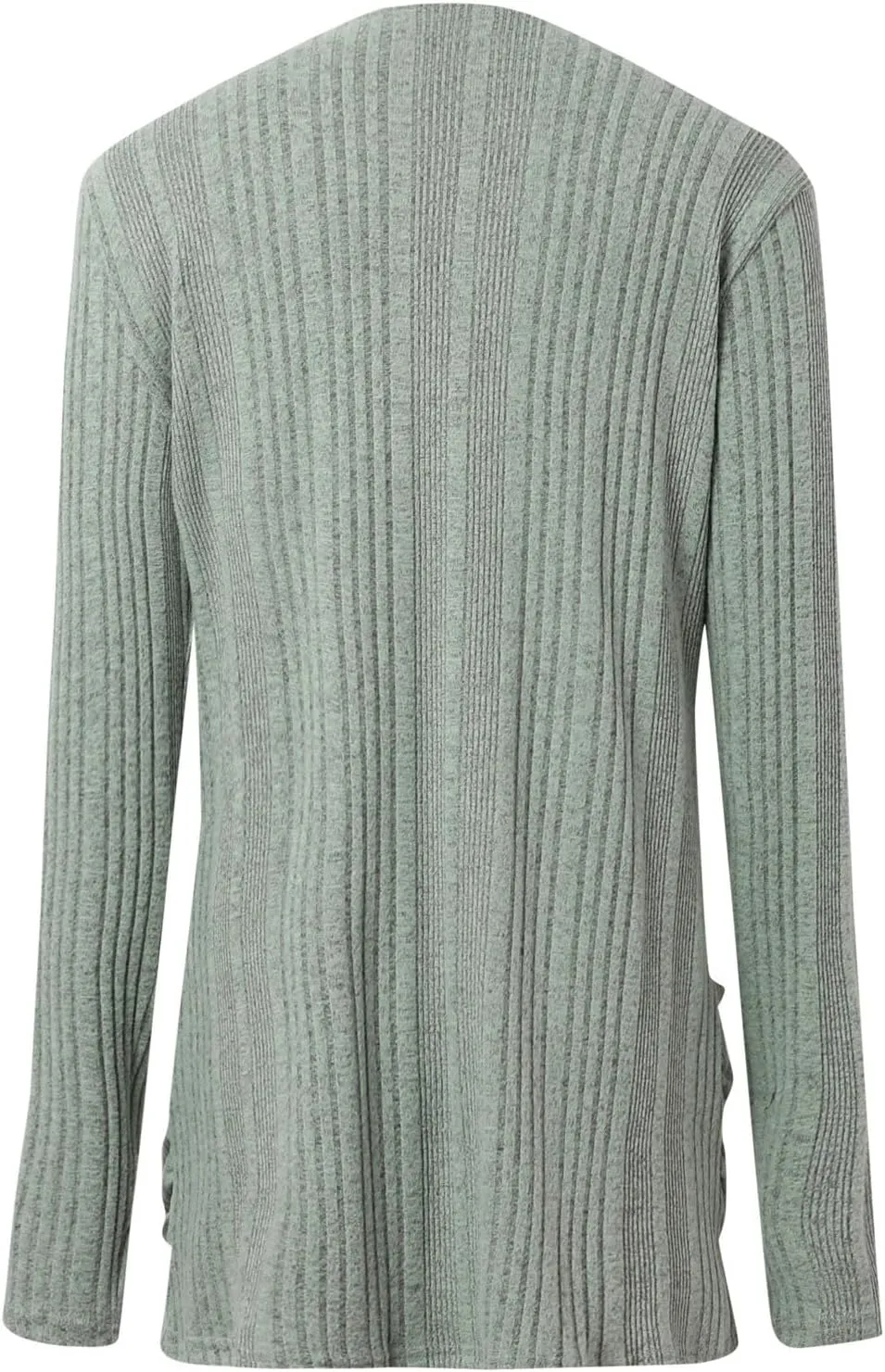iLH Womens 2024 Autumn Long Sleeve Cardigan Casual Mid Long V Neck Knitted Sweater Cardigans with Pocket Fashion Coat