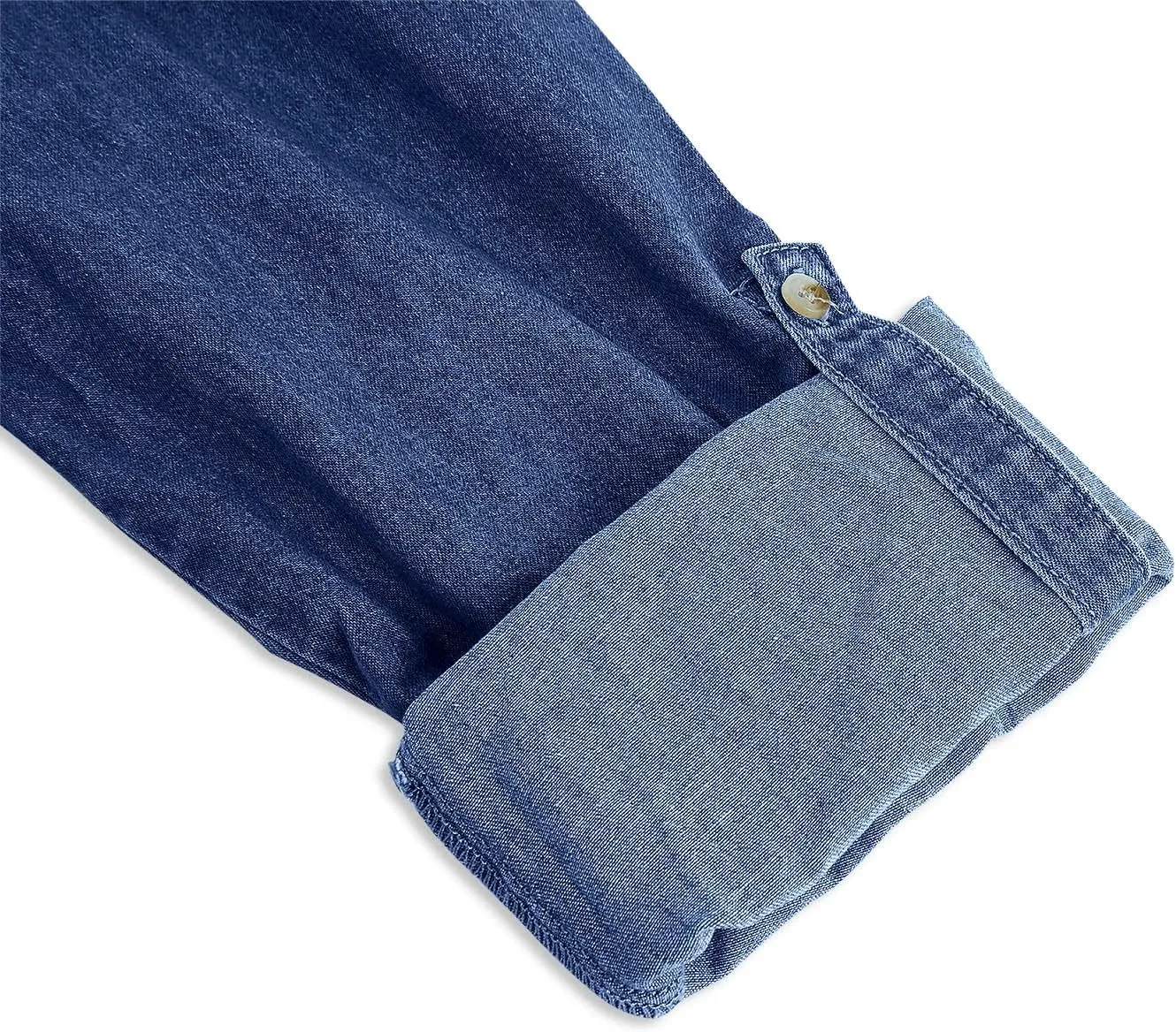 imesrun Womens Button Down Denim Shirt Chambray Casual Long Sleeve Collared Boyfriend Jean Jacket Shacket with Pockets