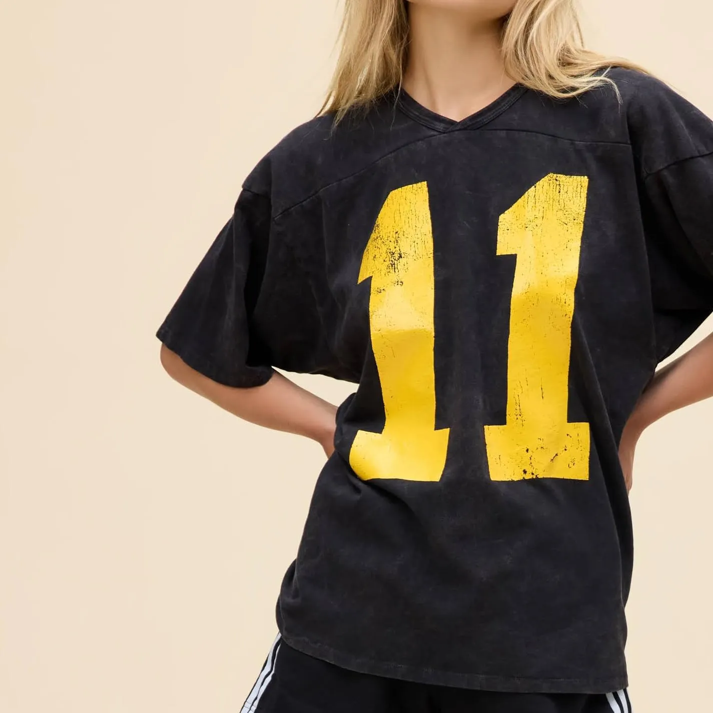 Jersey Shirts for Women Y2k Oversized Graphic Tees Number Print Short Sleeve Drop Shoulder Baggy T-Shirts