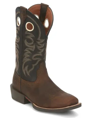 Justin Men's Muley 12 Inch Western Boot Coffee Black