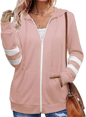 KEOMUD Women's Zip Up Hoodie Long Sleeve Hooded Sweatshirts With Pockets Jacket Coat for Women