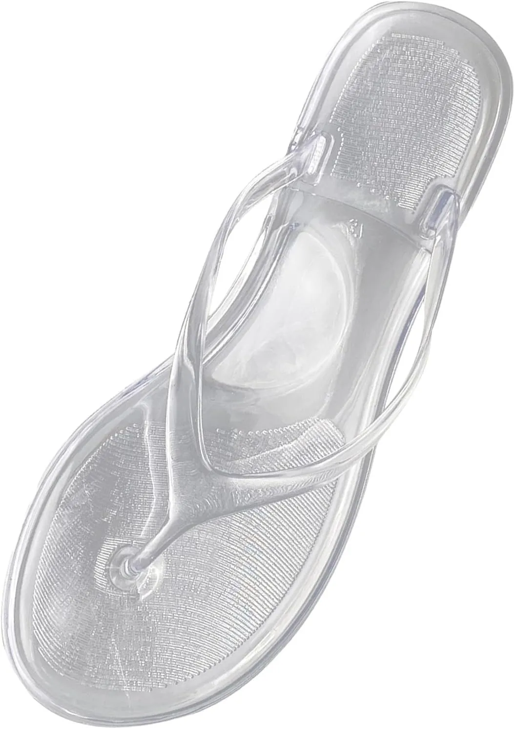 Ladies Summer Transparent Jelly Crystal Flat Bottom Toe Flip Flops Beach Sandal Slippers Womens Boot Slippers Size 6