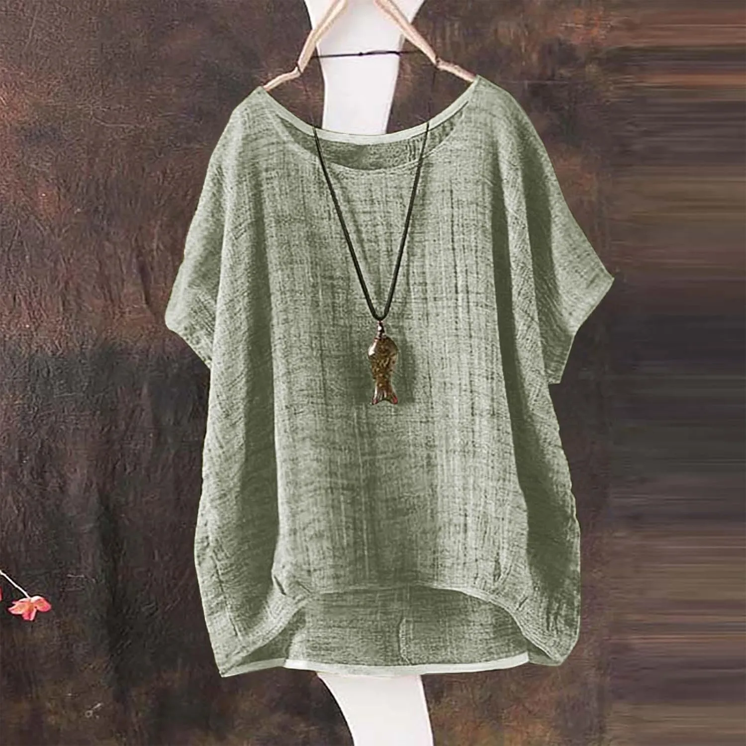 Linen Shirts for Women 2025 Summer Oversized Short Sleeve Tops Casual Loose Resort Wear Beach Vacation Blouses