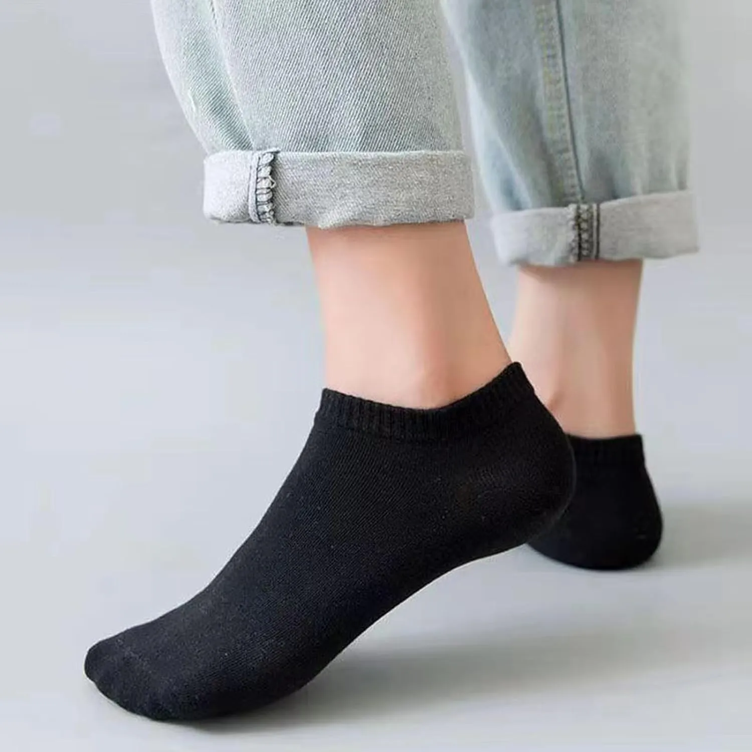 Low Cut Ankle Socks for Men Thin Breathable Casual No Show Athletic Socks Bulk