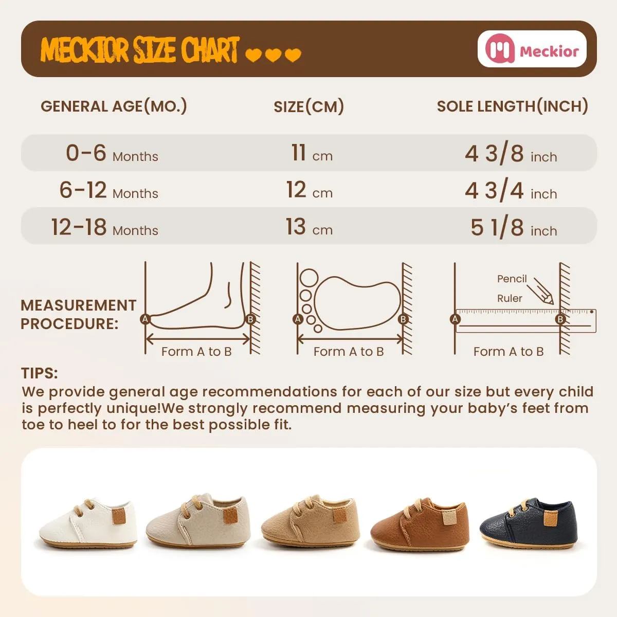 Meckior Baby Booties Newborn Infant Unisex Baby Girls Boys Velvet Rubber Anit-Slip Sole Shoes Toddler Fleece Cozy Winter Warm Prewalker Boots
