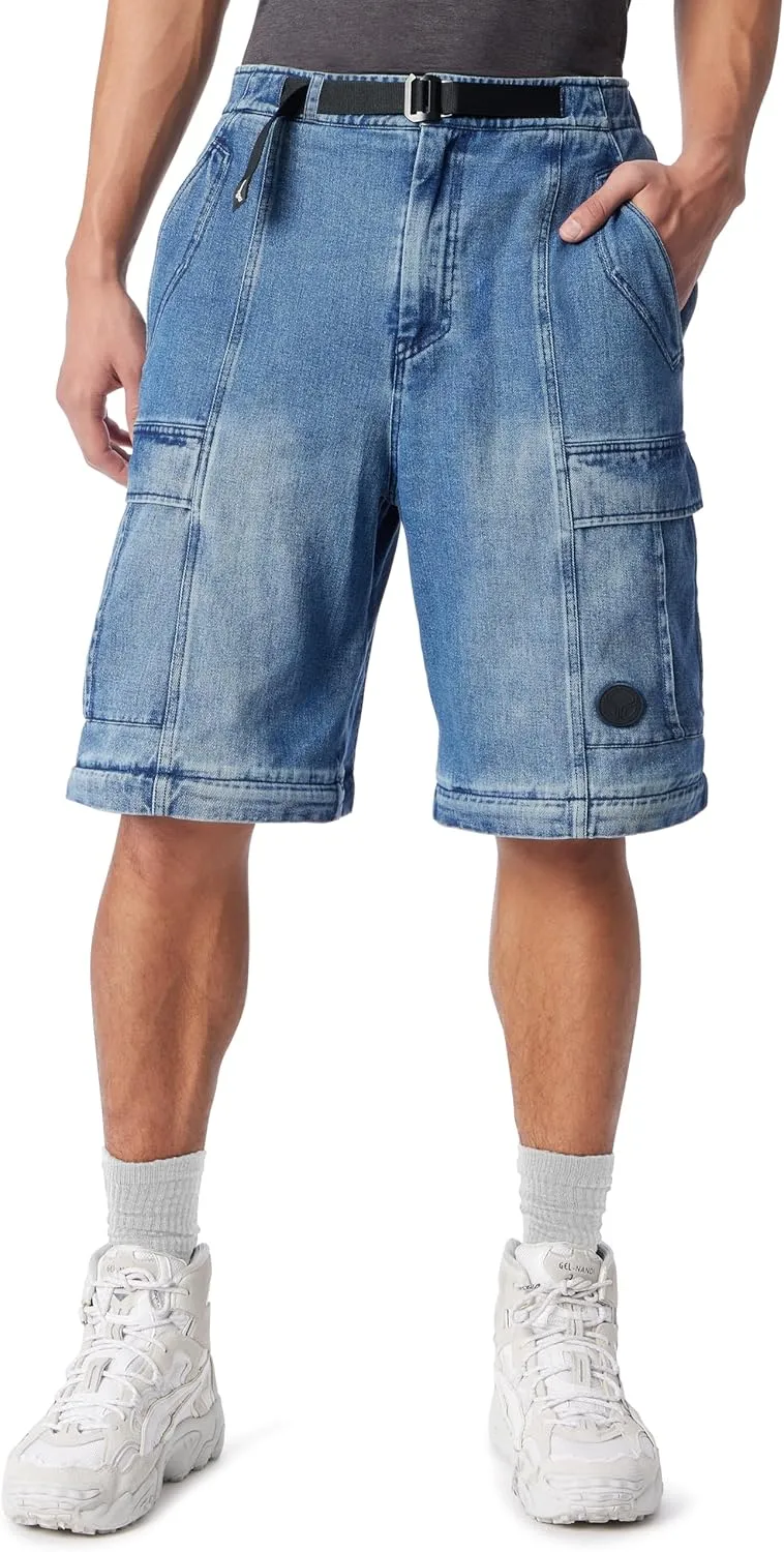 Men's Cross Terrain Convertible Cargo Pant with Drawstring Style Buckle Belt Standard
