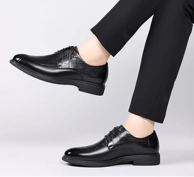 Men's Dress Shoes Retro Casual Pointed Toe Oxfords Shoes Classic Mens Slip-Ons Comfortable Loafers