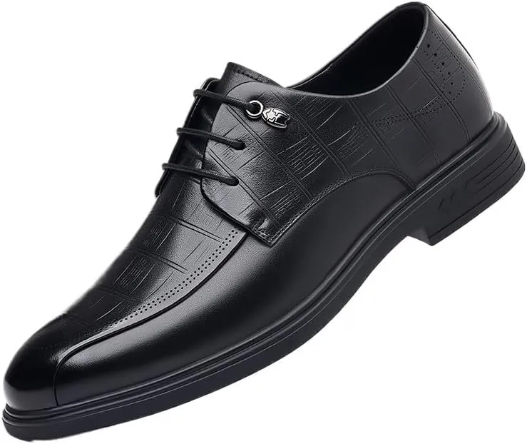 Men's Dress Shoes Retro Casual Pointed Toe Oxfords Shoes Classic Mens Slip-Ons Comfortable Loafers