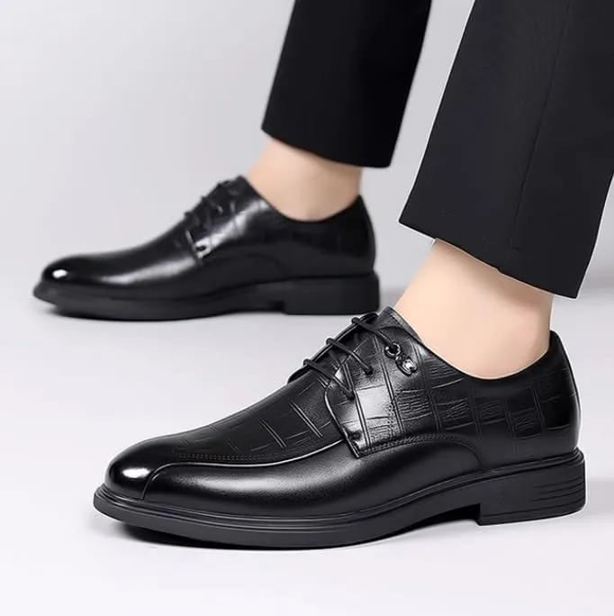 Men's Dress Shoes Retro Casual Pointed Toe Oxfords Shoes Classic Mens Slip-Ons Comfortable Loafers