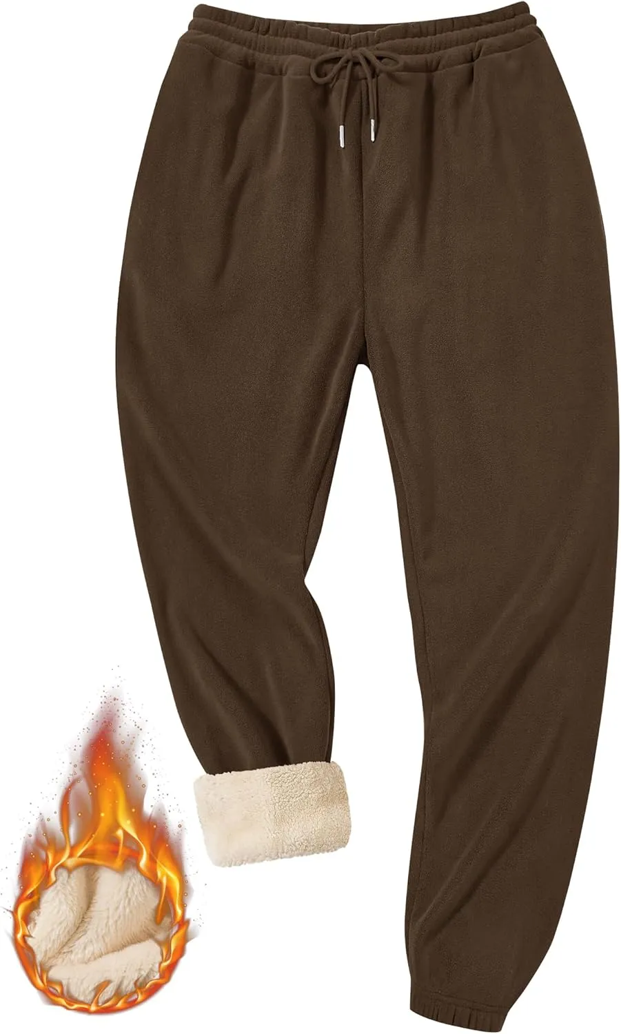 Men's Fleece Lined Sherpa Sweatpants Active Running Joggers with Pockets (S-2XL)