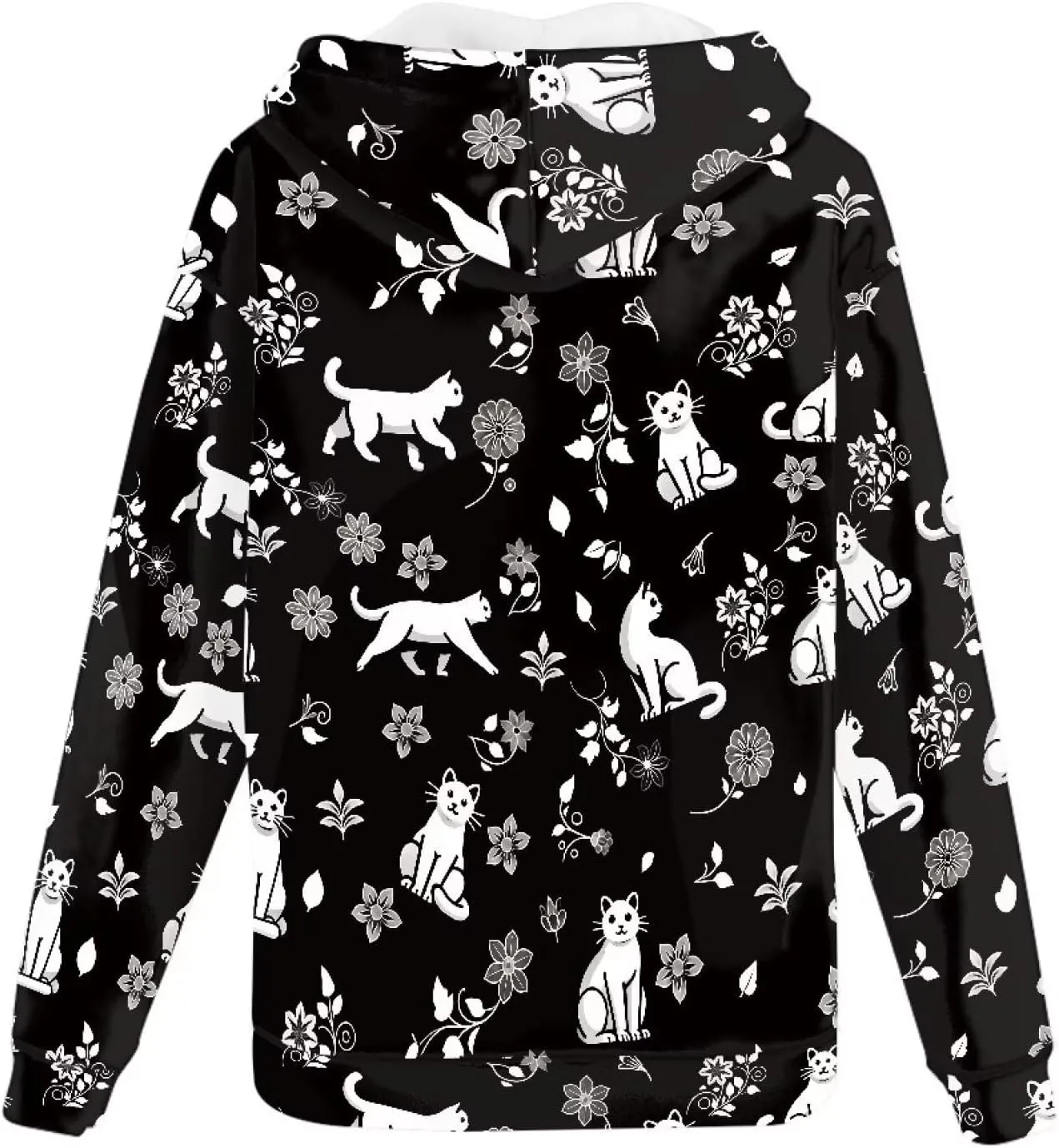 Mens Full Zip Hoodie Casual Loose Fit Long Sleeve Hooded Sweatshirt With Pocket