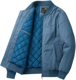 Mens Winter Coats Warm Down Jacket Full Zip Puffer Jacket Quilted Insulated Jacket Warm Puffy Jackets with Hood