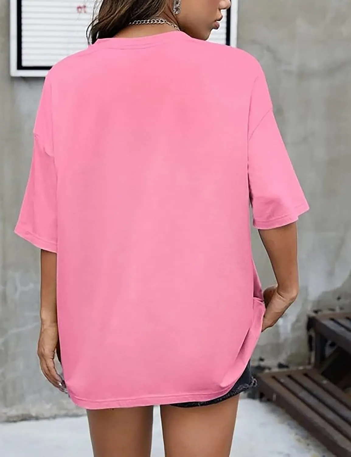 MISSACTIVER Women’s Oversized Graphic Print T-Shirt Cartoon Drop Shoulder Short Sleeve Casual Graphics Tee Shirt