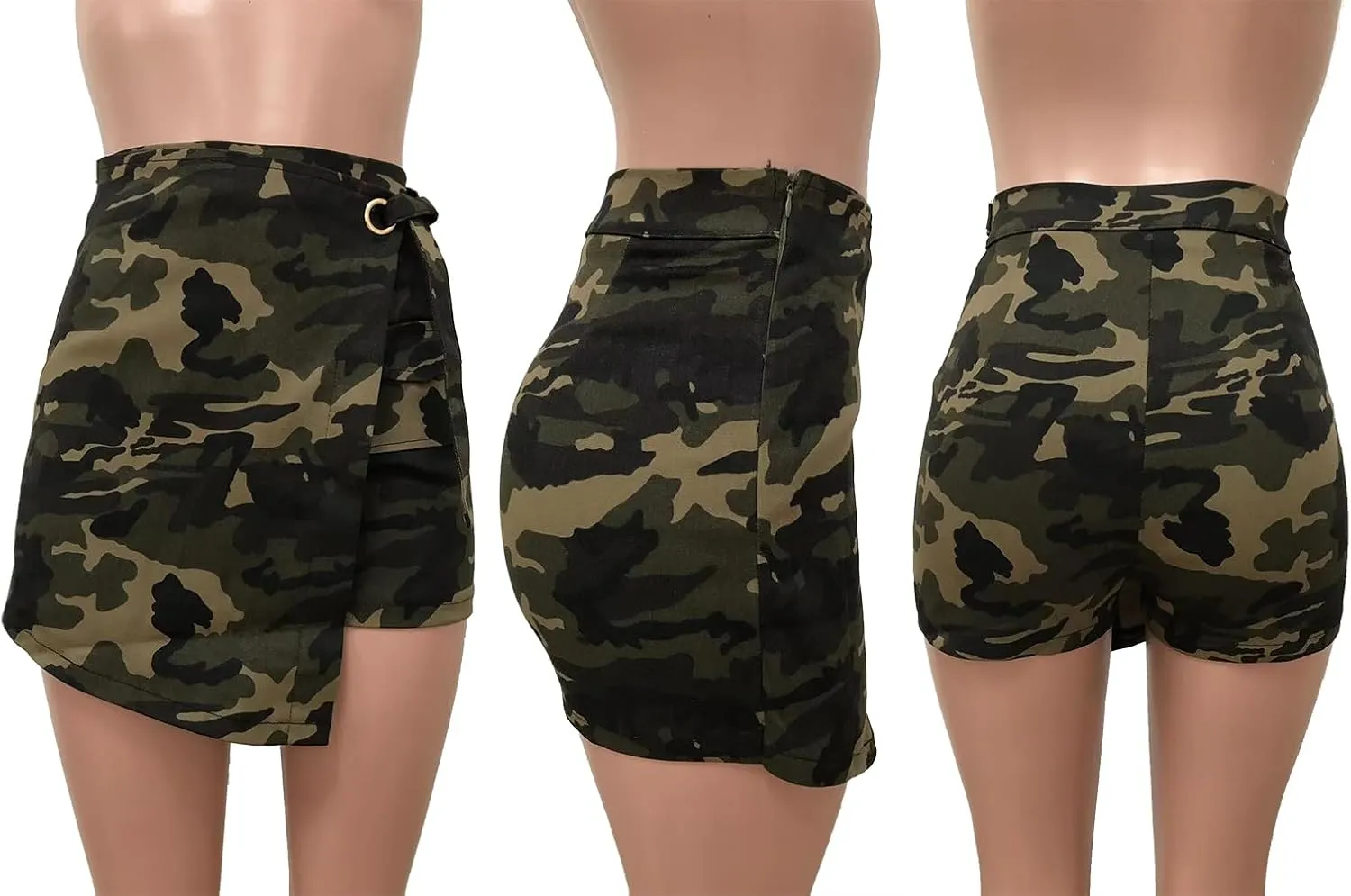 NRTHYE Womens High Waisted Camo Shorts Casual Trendy Short Pants Summer Shorts with Pockets