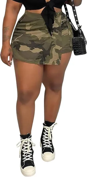 NRTHYE Womens High Waisted Camo Shorts Casual Trendy Short Pants Summer Shorts with Pockets