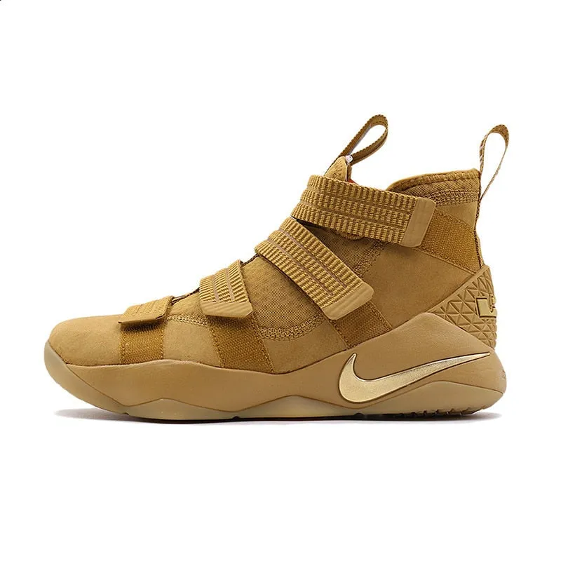 Original Authentic Nike LEBRON SOLDIER 11 Men Basketball Shoes Medium Cut Sports outdoor Sneakers 2018 New Arrival 897647-004