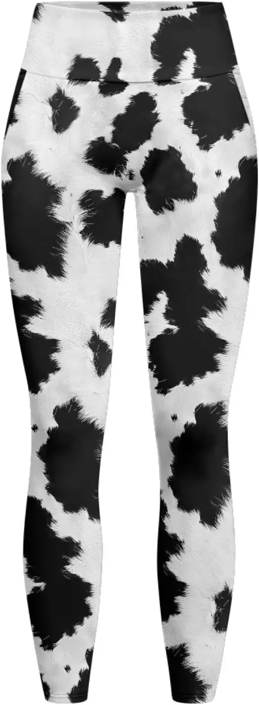 POLERO Womens Leggings Cute Yoga Pants with Pockets Tummy Control Casual High Waist Leggings XS-3XL