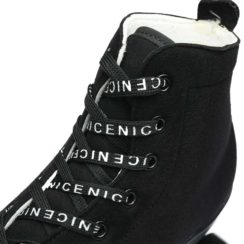 Roller Skates for Women Black Child High Top Quad Rink Skate Shoes