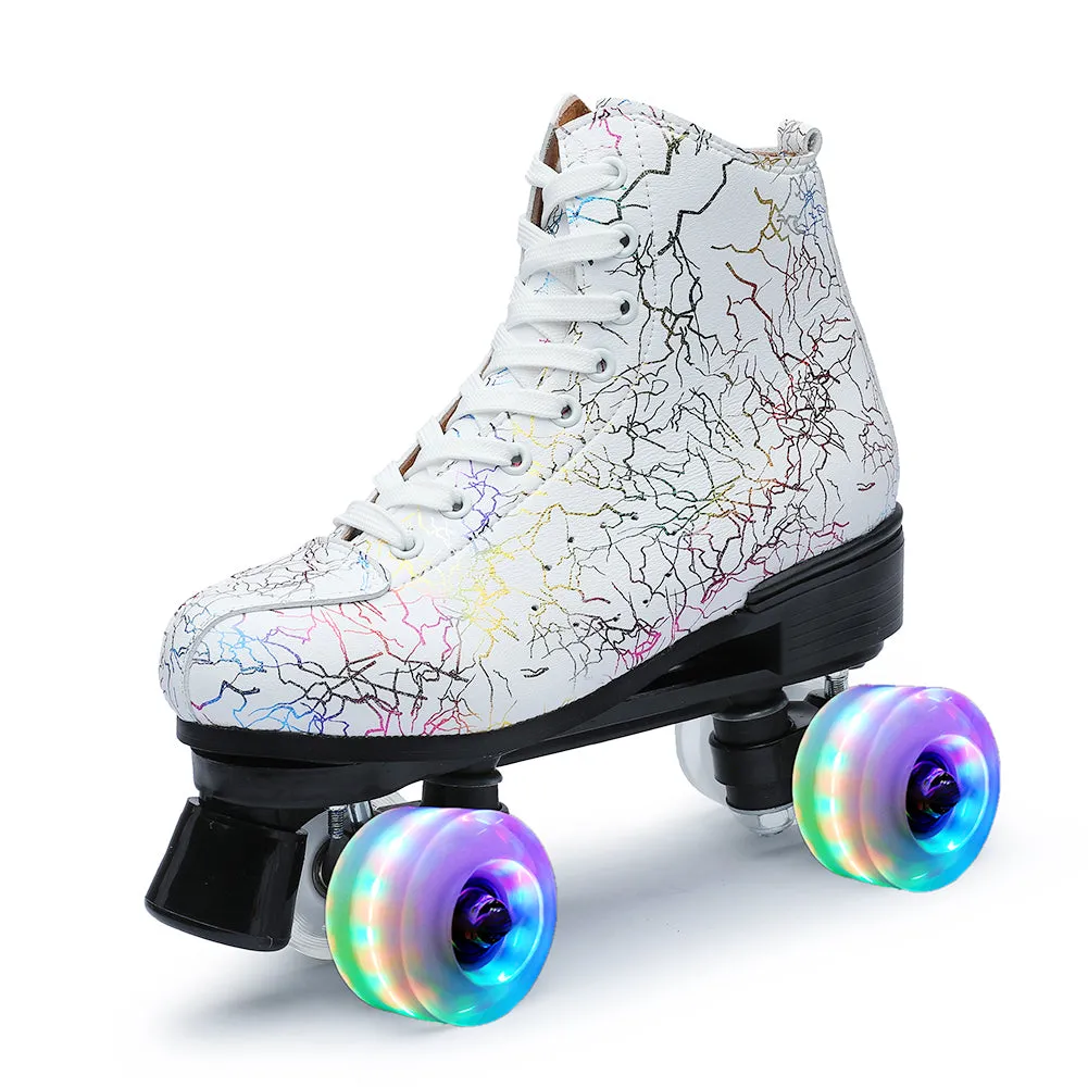 Roller Skates for Women Youth High Top Quad Rink Skate Shoes