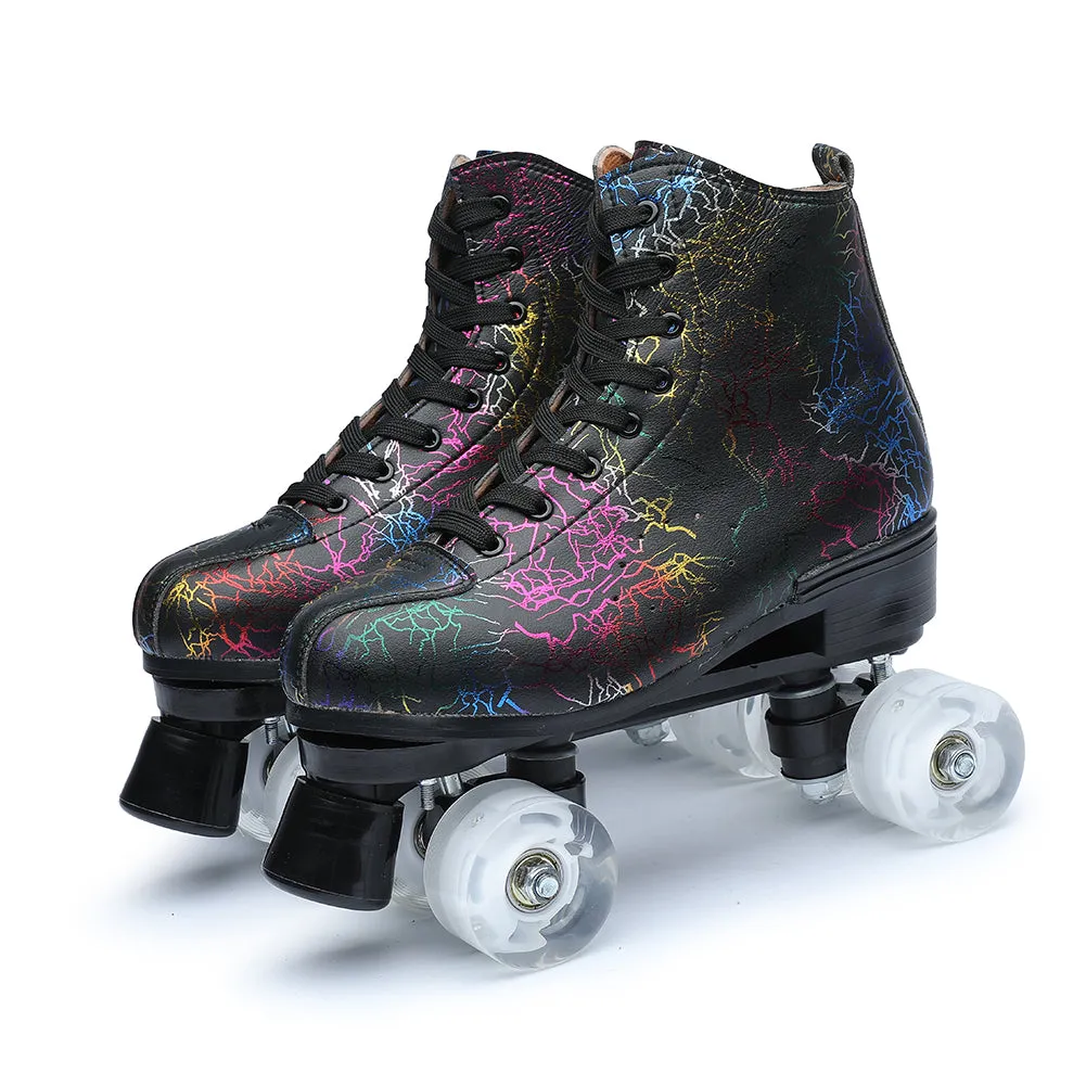 Roller Skates for Women Youth High Top Quad Rink Skate Shoes
