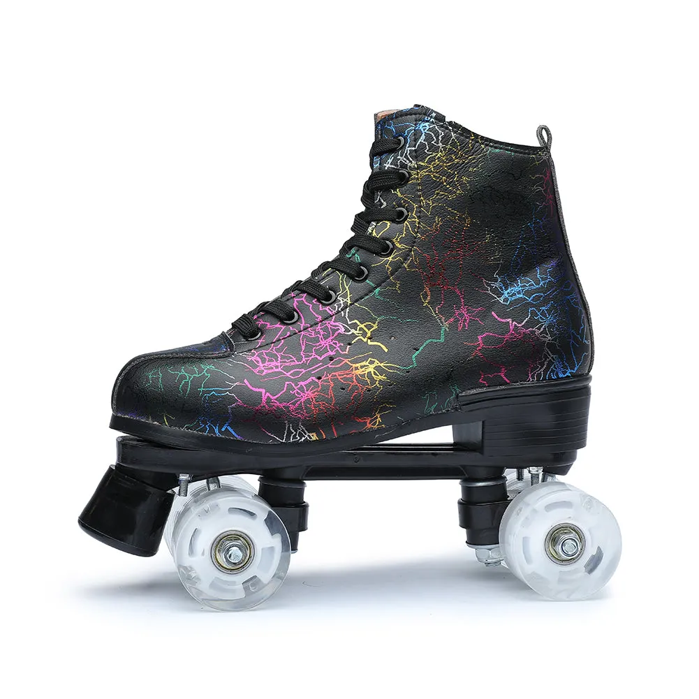 Roller Skates for Women Youth High Top Quad Rink Skate Shoes