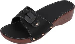 Sandals Wedge Shoes for Women Orthopedic Comfortable Arch Support Platform Wedge Summer Slides Leather Sandals
