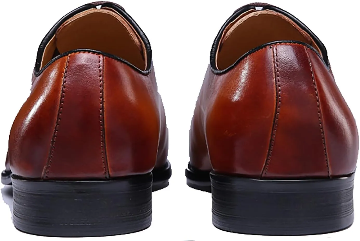 Santimon Men's Leather Handmade Fashion Brogues Oxfords Shoes Comfortable Dress Formal Derby Shoes