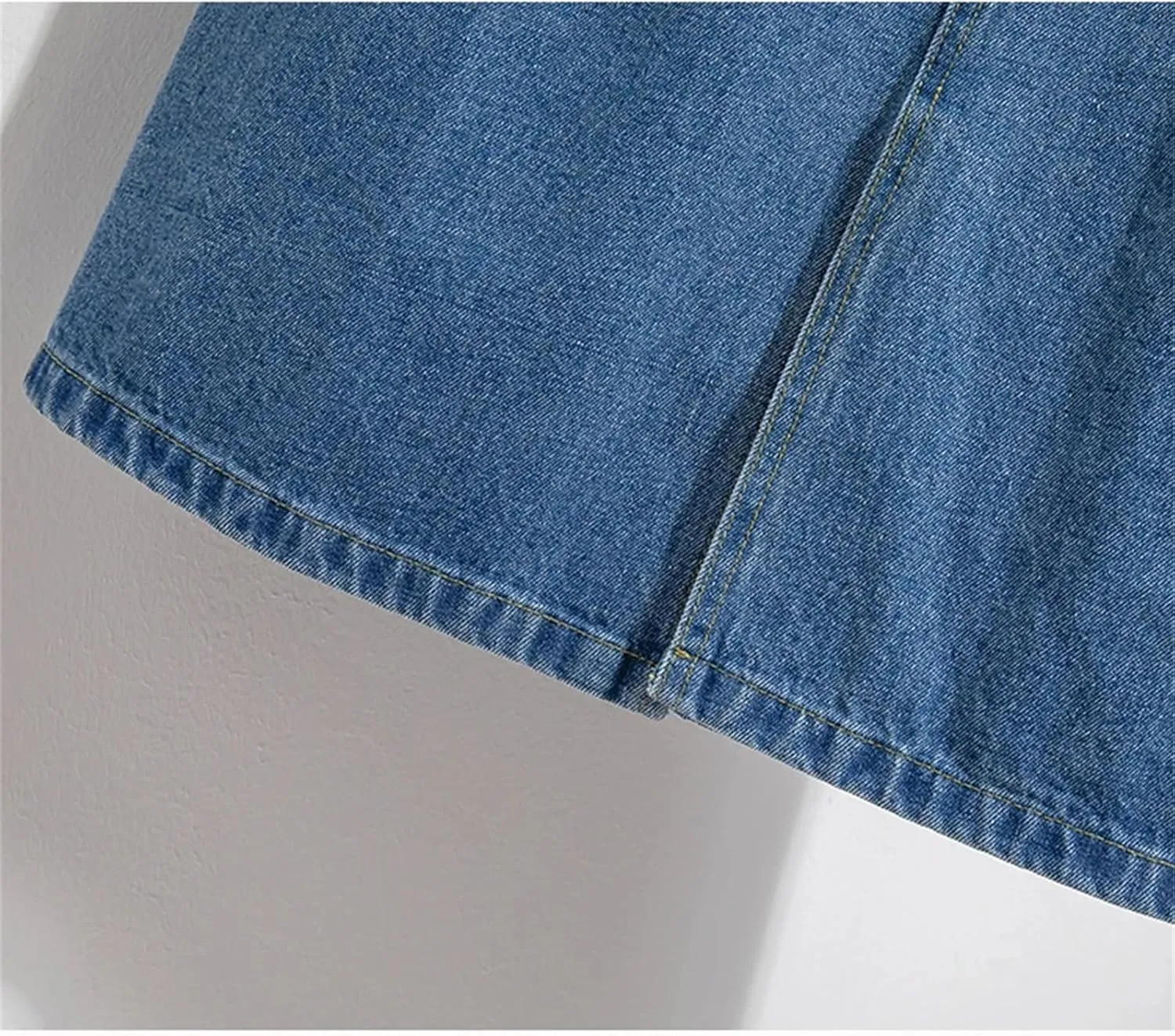SaoBiiu Women High Waist Denim Skirt Spring Summer Casual Solid Loose A-Line Midi Skirts
