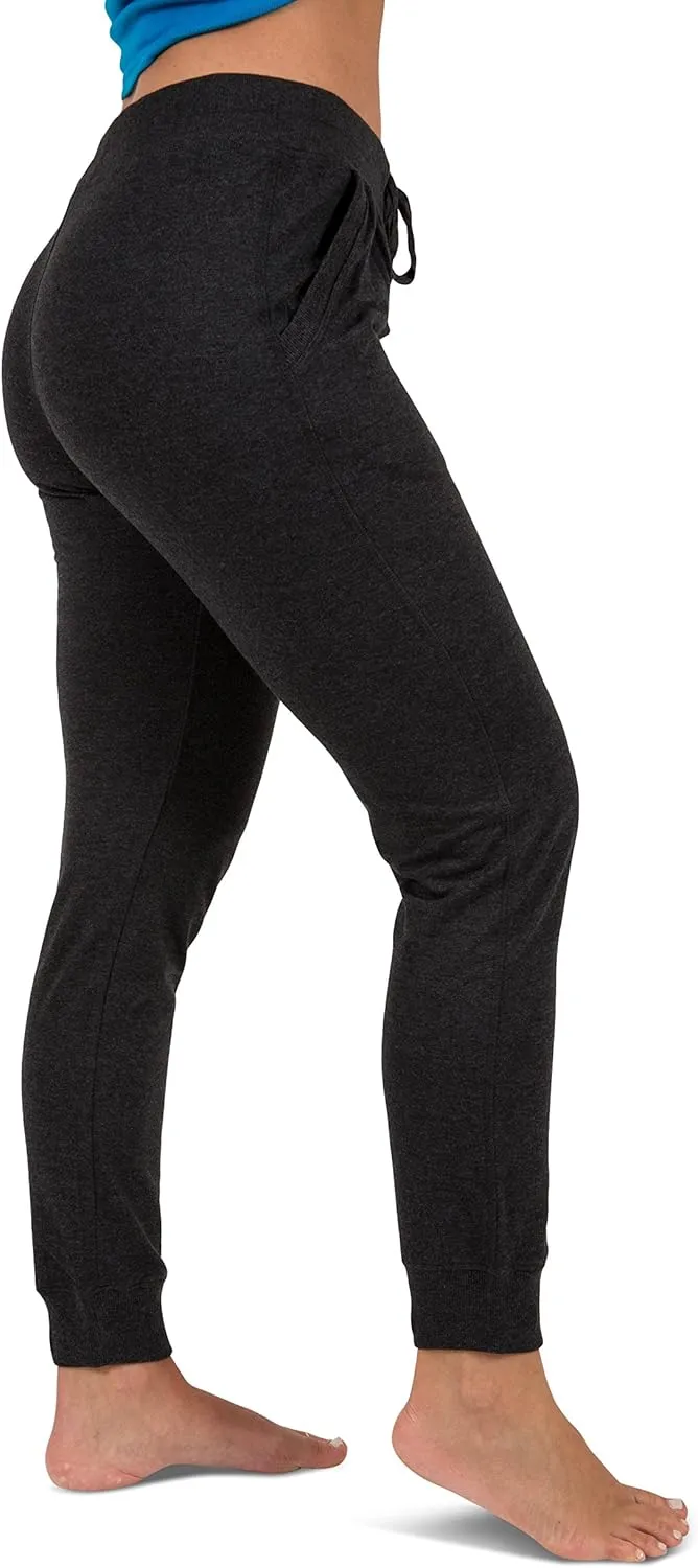 Sexy Basics Women's Drawstring Joggers | Knit Cotton Sweat Pants | Multi Packs & Colors