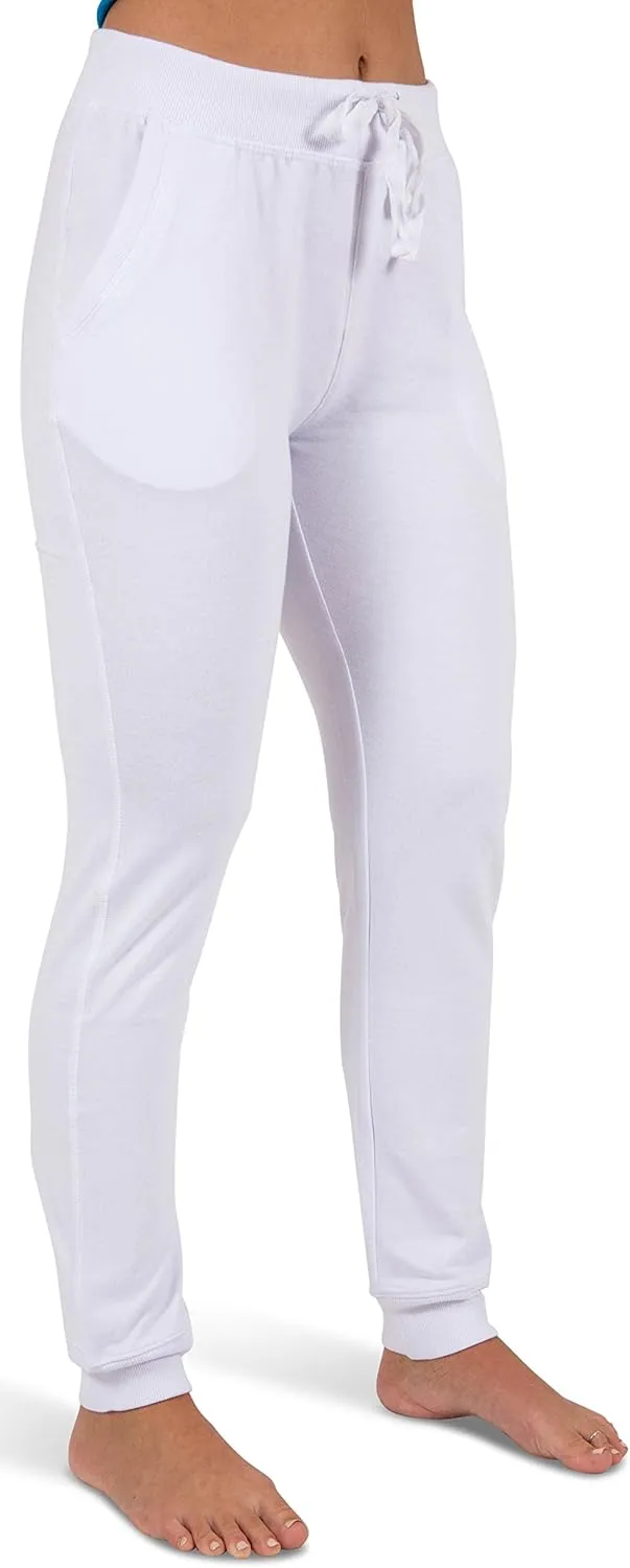 Sexy Basics Women's Drawstring Joggers | Knit Cotton Sweat Pants | Multi Packs & Colors