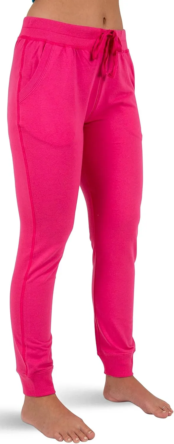 Sexy Basics Women's Drawstring Joggers | Knit Cotton Sweat Pants | Multi Packs & Colors