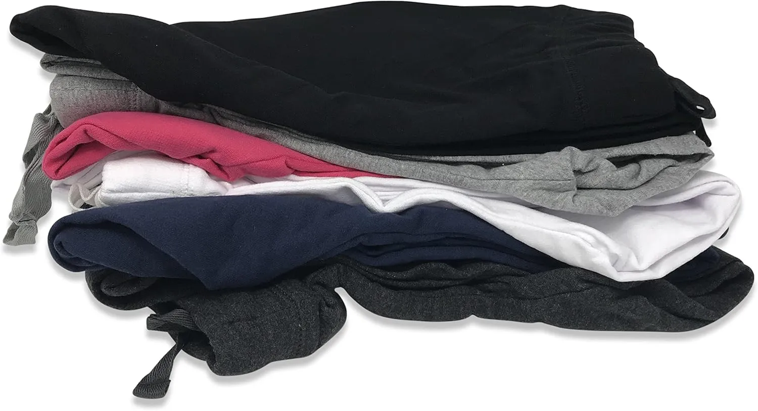 Sexy Basics Women's Drawstring Joggers | Knit Cotton Sweat Pants | Multi Packs & Colors