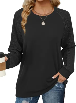 Shirts for Women Lightweight Business Casual Long Sleeve Crewneck Tops Womens Fashion 2025