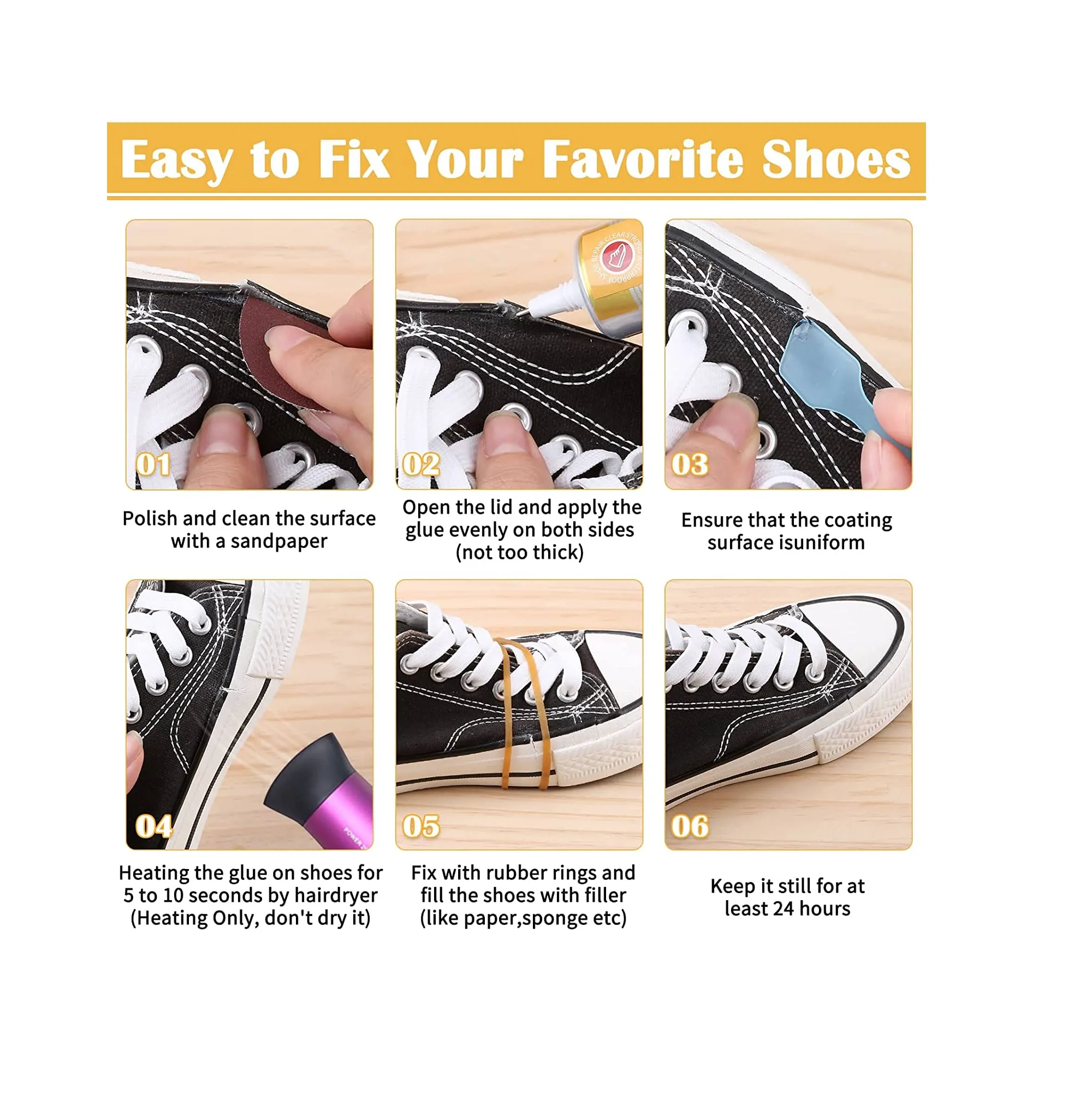 Shoe Glue Sole Repair Adhesive, Evatage Waterproof