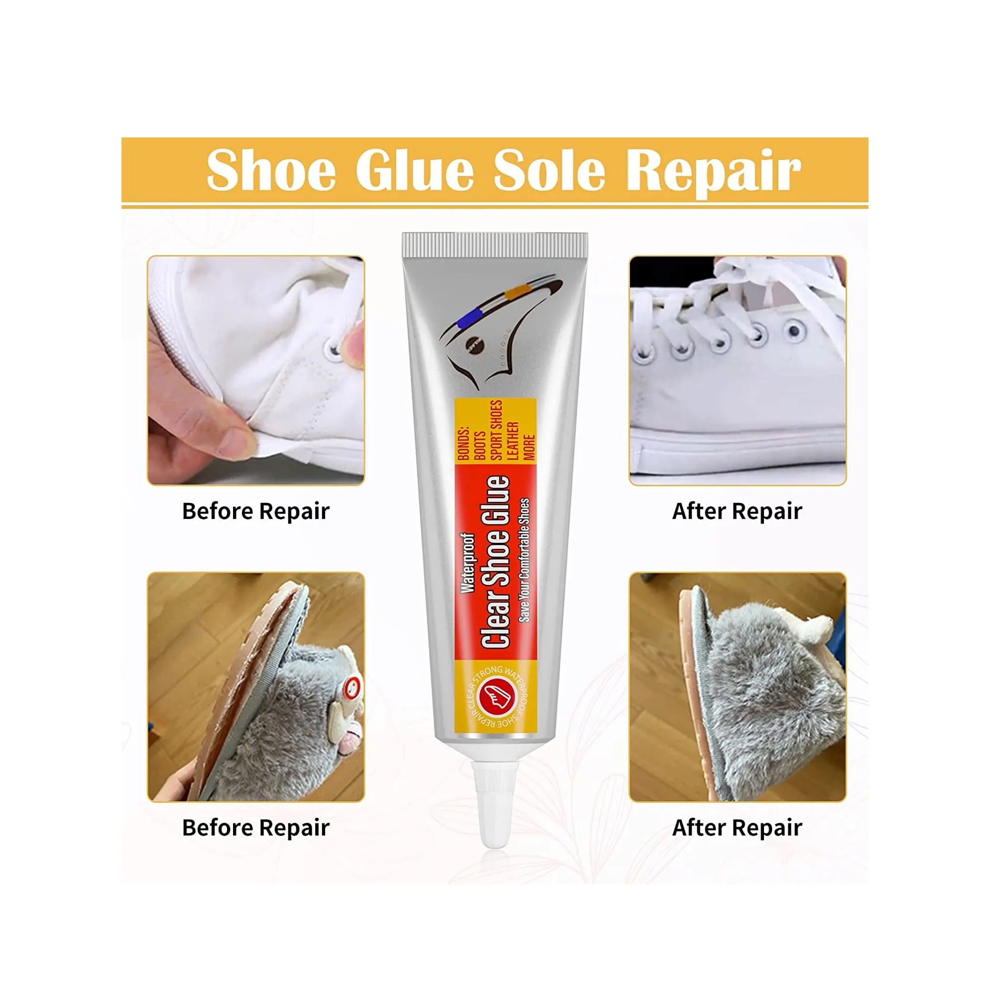 Shoe Glue Sole Repair Adhesive, Evatage Waterproof