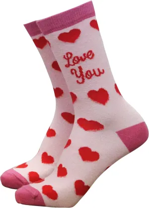 Smiling Faces MAKING SMILES SINCE 2001 Sock Therpay Womens Novelty Socks Funky Pattern Colorful Fun Dress Socks Smart Design Comfortable Socks - Love You