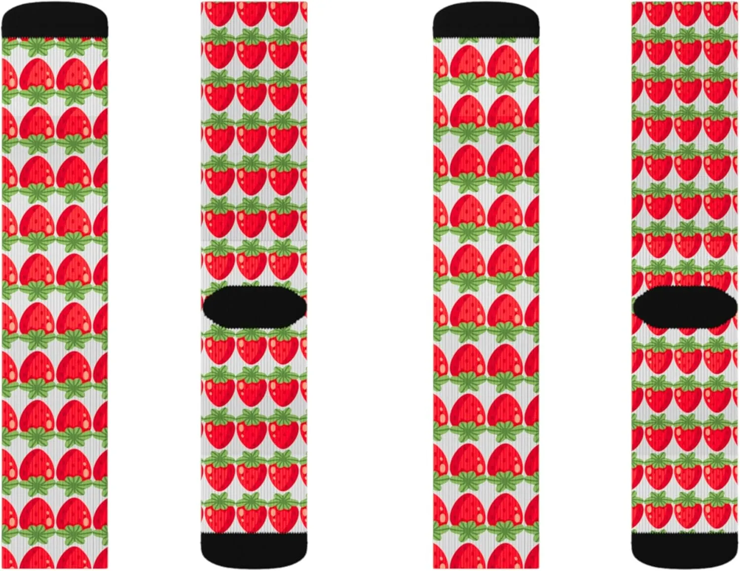 Strawberry Socks for Women Men  Fun Fruit Pattern Crew Socks Colorful Cute Novelty Gift Comfy Casual Wear.