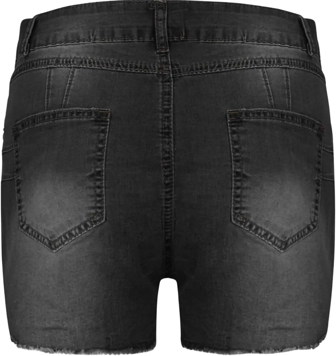 Stretchy Jean Shorts for Women High Waisted Butt Lifting Summer Shorts Distressed Raw Hem Booty Denim Shorts