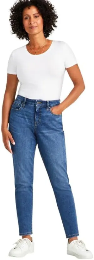 Style & Co. Women's Curvy-Fit Mid-Rise Skinny Jeans (Amble Wash, 4)