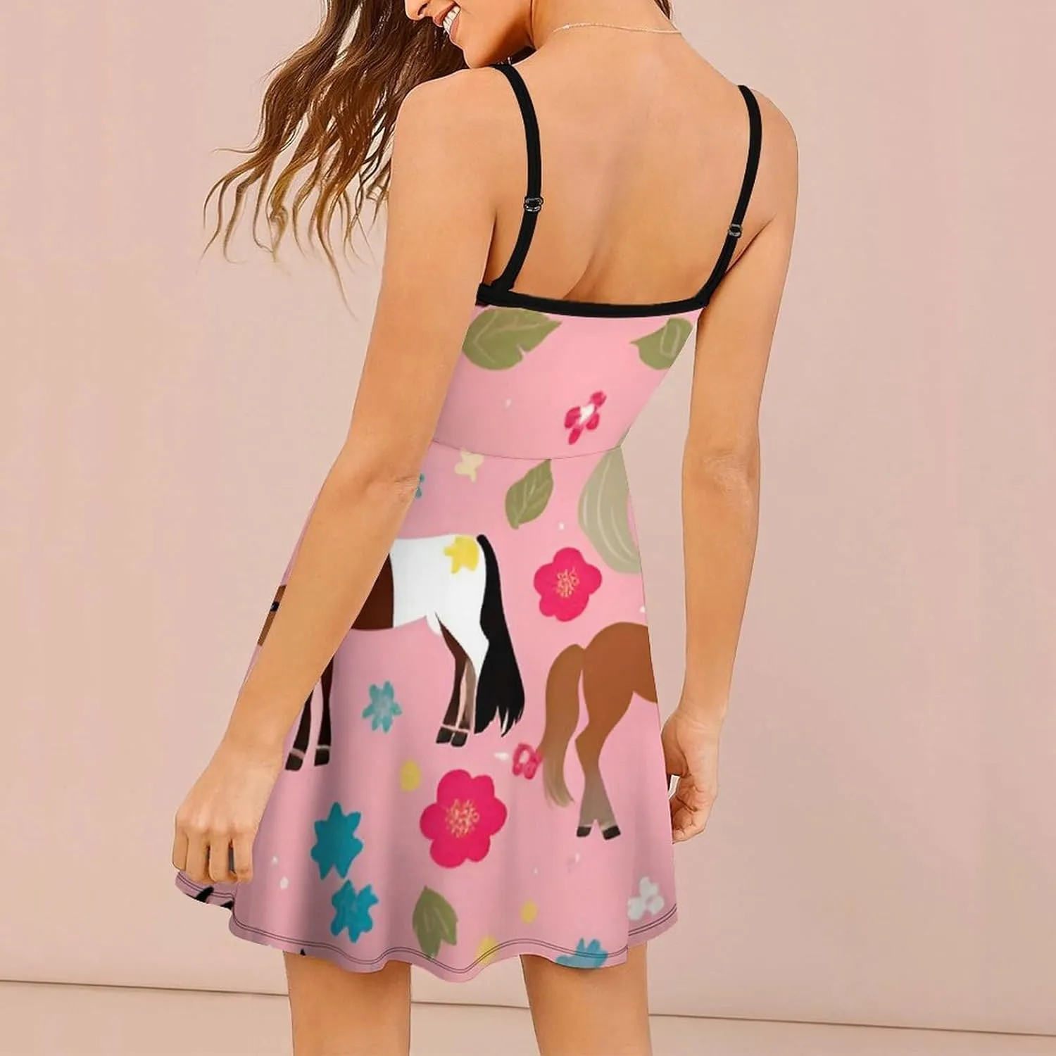 Summer Dress U-Neck Sleeveless Fitted Beach Party Maxi Dress
