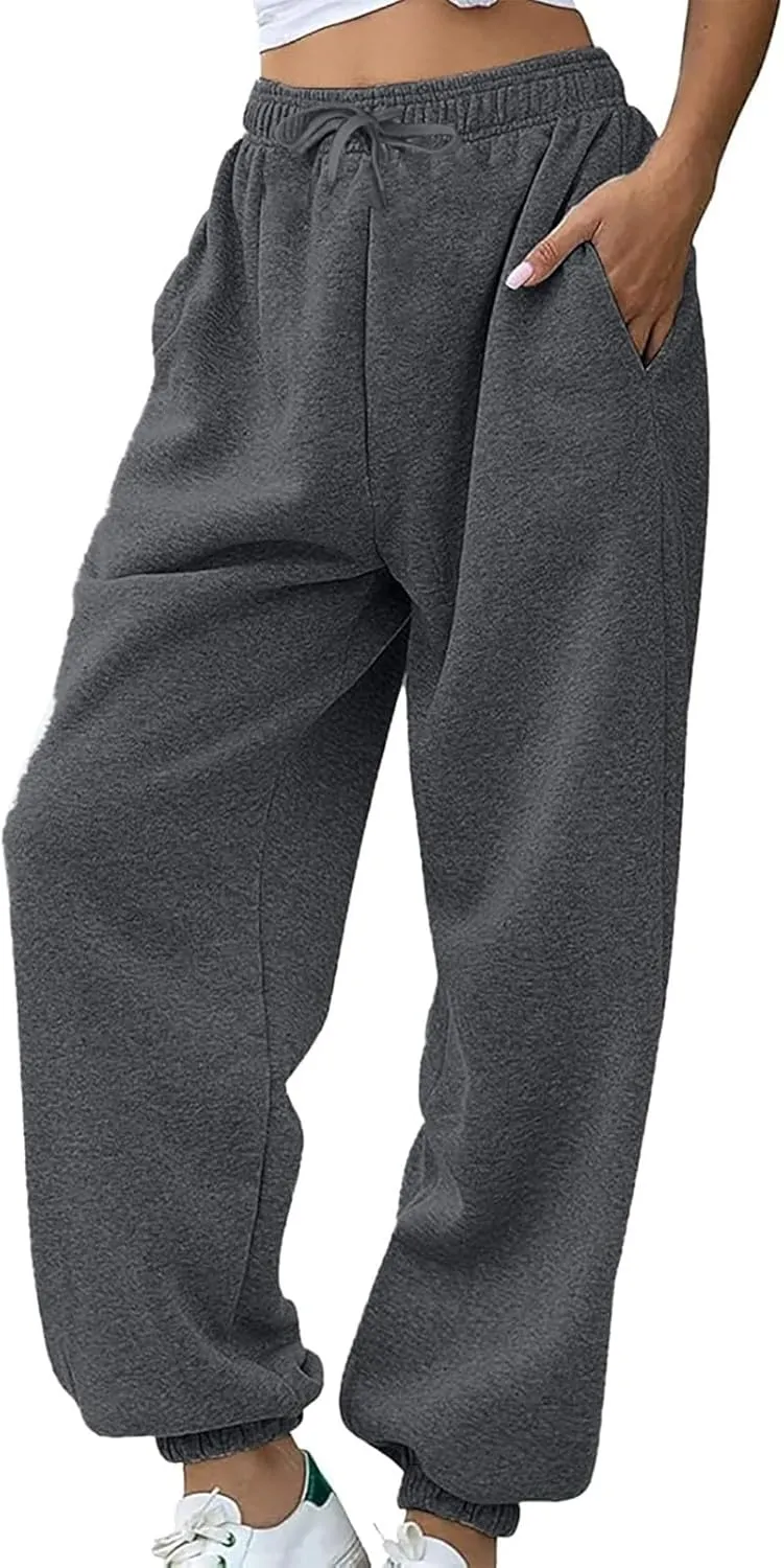Sweatpants for Women Baggy Cinched Bottom Workout Drawstring Elastic Waist Joggers Pants Outdoor Sports Athletic Pant