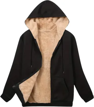 SweatyRocks Women's Casual Zip Up Hoodie Fleece Pullover Drawstring Sweatshirt with Pockets